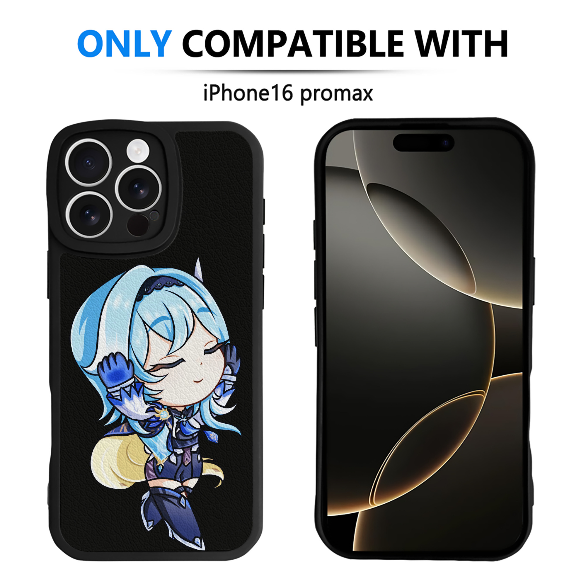 げんし神 优菈 ゆうら genshin Yūra 【iPhone 16シリーズ対応】シリコンスマホケース（レザー調） 材質：シリコン